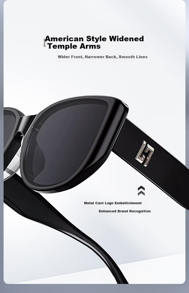 LOHO Cat Eye Sunglasses for Women Large Frame Wide Edge Square Round Face Slimming Retro UV Protection Driving Sunglasses Professional 6