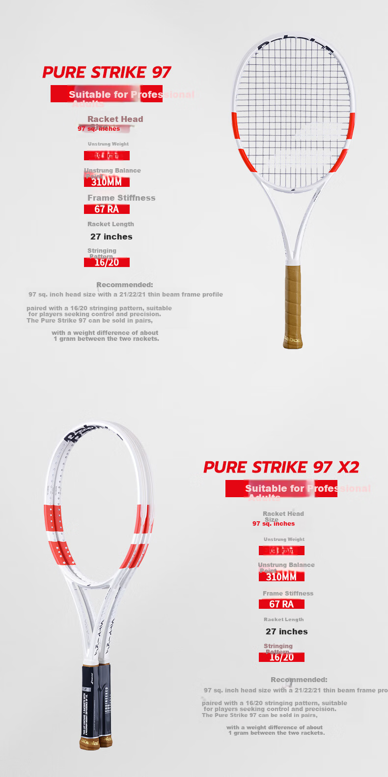 Babolat Pure Strike Full Carbon Professional PS Tennis Racket Tim Nori Edition [Pre-Strung] 7