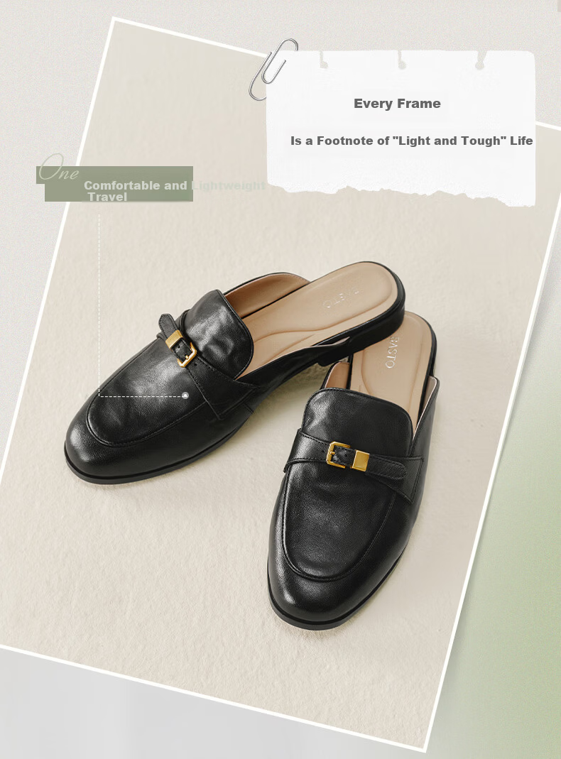 Basto [Jazz Vinyl] 26 Spring British Ultra-Soft Lambskin Loafers Women Single Shoes UXS01AA6 Off-White 38 13