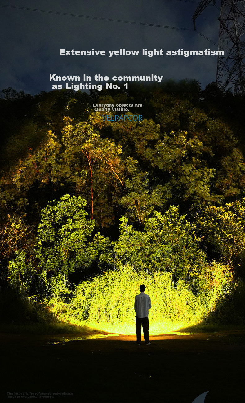 Smile Shark 5408 Flashlight High Brightness Outdoor Long-Range Rechargeable Long Battery Life White Yellow Blue Light Multifunctional for Home and Outdoor Use 4