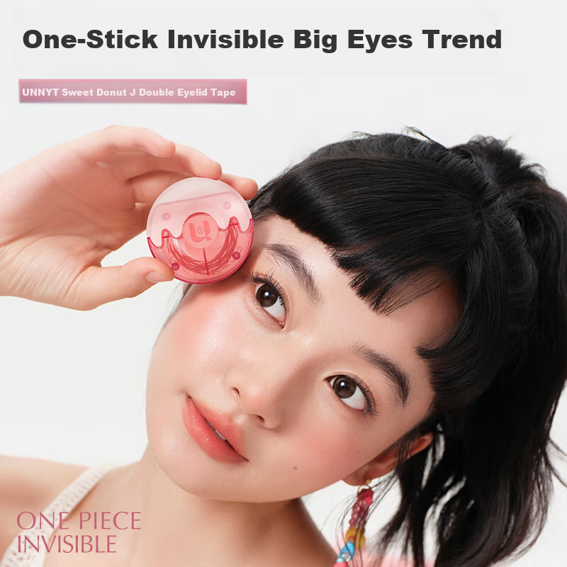 Unny Club Donut Double Eyelid Tape M-Shaped 150pcs Invisible Transparent Triangular Natural Seamless Eyelid Shaping for Women