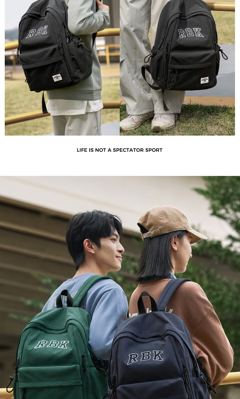 Reebok Men's Large Capacity Sports Backpack for High School and College Students 2026 New Model, Women's Dark Green Backpack 8