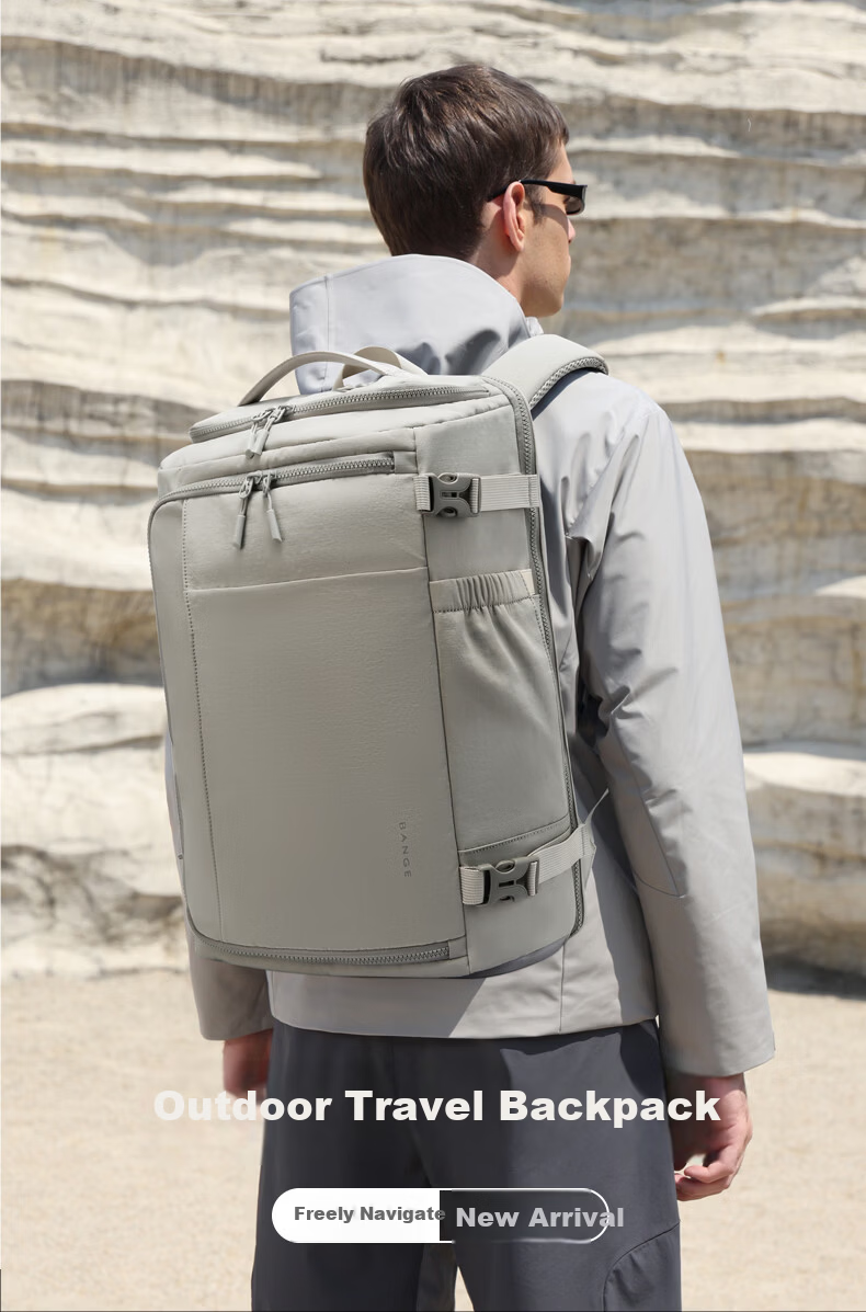 Bange Travel Bag Large Capacity Backpack Men's Double Shoulder Bag Business Outdoor Luggage 16-inch Laptop Bag 8121 Black 1