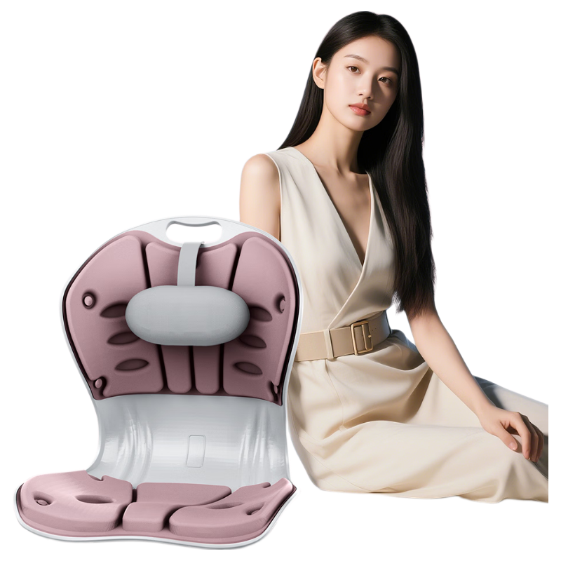 Zhiguozhe Lumbar Support Seat Cushion Ergonomic Waist Pillow Office Chair Backrest Cushion Purple