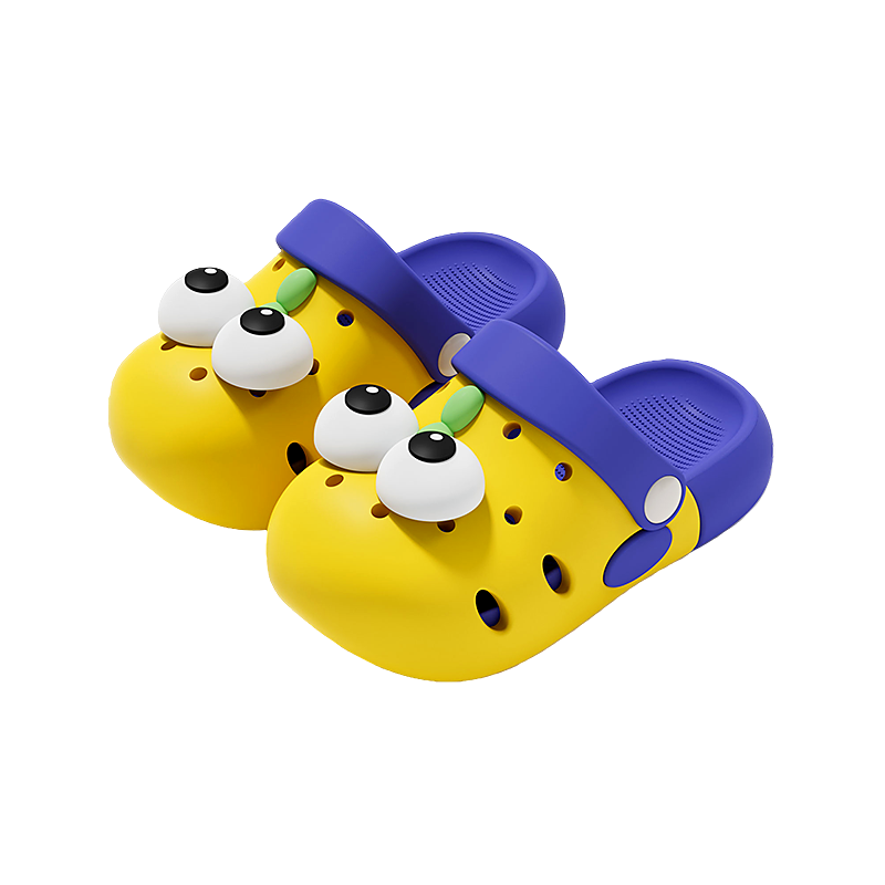 Pig Daddy Kids Slippers Boys Summer Girls Indoor Non-slip Soft Sole Bath Shoes Yellow Size 15