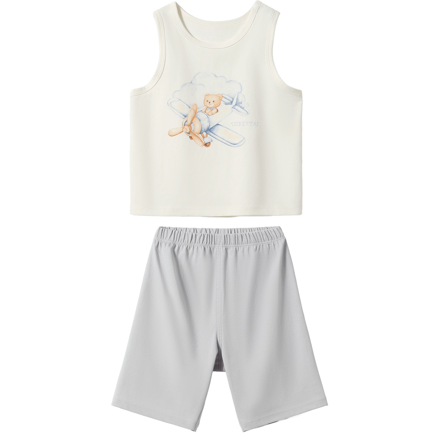 Betis Kids Boys Sleeveless Pajama Set Summer Cooling Breathable 2026 New Boys Homewear Air Conditioning Suit