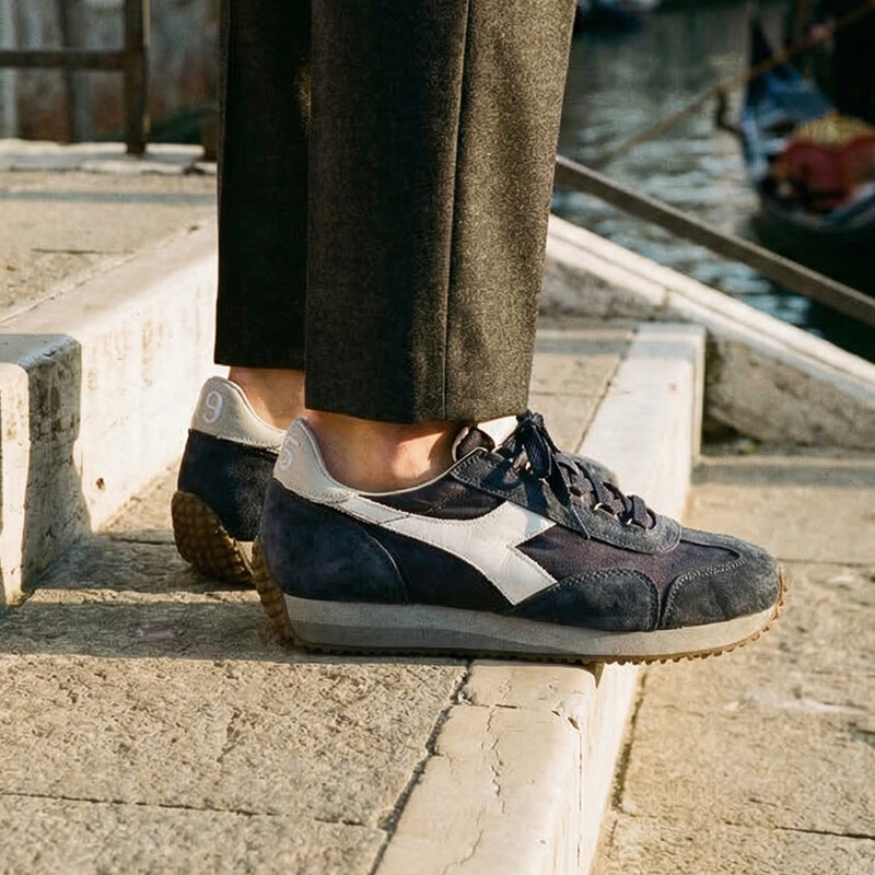 Diadora EQUIPE CANVAS SW EVO Men's Casual Sneakers Dark Night Blue Size 41