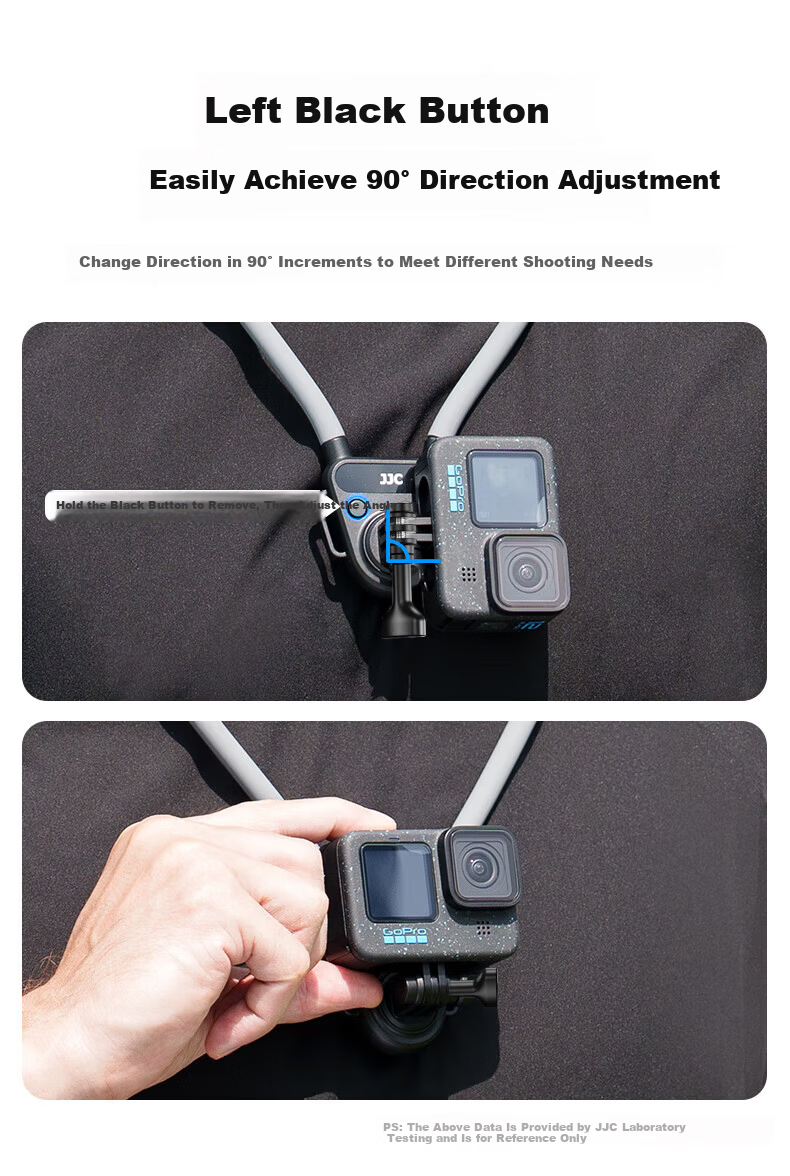 JJC Neck Strap Mount for DJI Action4/5 Pro Osmo 360 Sports Camera GoPro Insta360 Accessories Magnetic First-Person View Mobile Phone Mount 9