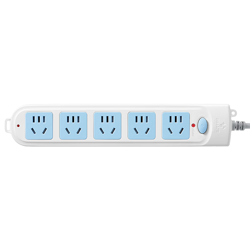 BULL Power Strip, Extension Cord/Power Bar/Surge Protector, 5 Outlets with Master Switch, 1.8 Meters Long, GN-602