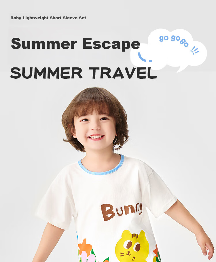 Badibadi Summer Pure Cotton Kids Set Boys Girls Baby Short Sleeve T-Shirt and Shorts Casual Outfit Forest Little Lion 120 1