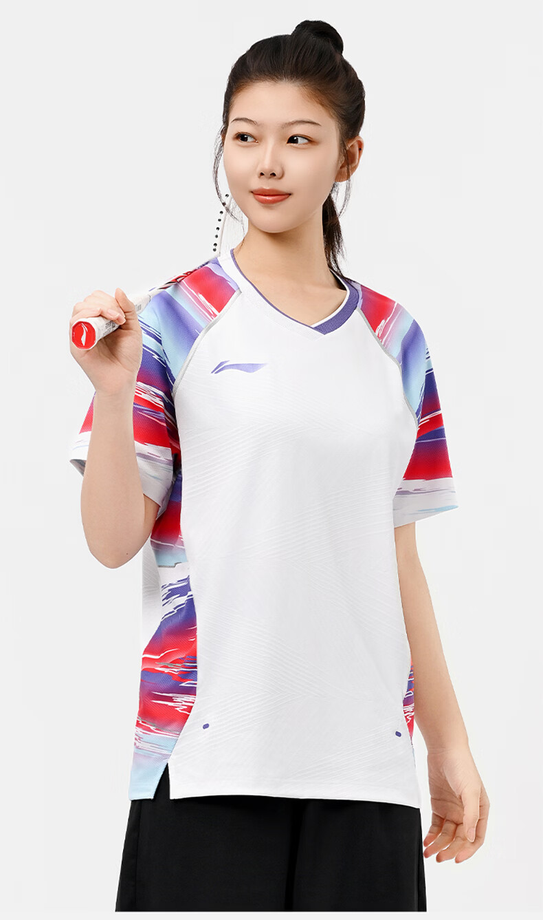 LI-NING Badminton Shirt Unisex 2026 International Star Tournament Short Sports T-Shirt Black S 7