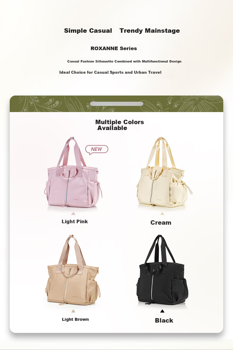 Samsonite Fashion Women's Tote Bag Shoulder Handbag NT0 Light Pink Birthday Gift for Girlfriend 3