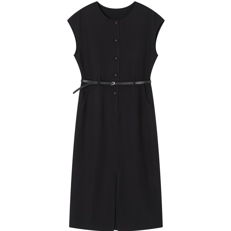 Demana Elegant Urban Summer Simple Style Raglan Sleeve Slim Waist Trench Coat Dress for Women High-End Feel