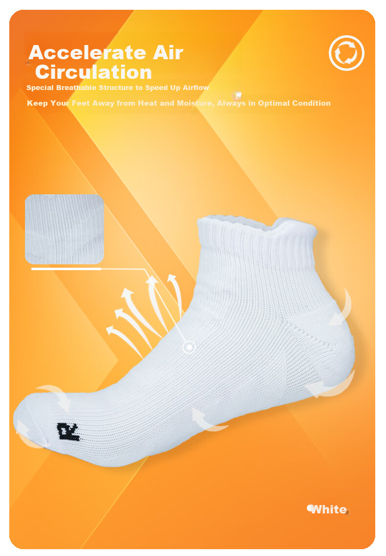 361° Authentic Sports Short Socks for Men, Low-Cut, Breathable, Sweat-Absorbing, Shock-Absorbing, Non-Slip Running Socks, Green/4 Pairs, One Size 7