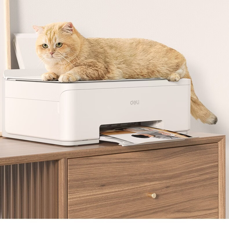 Deli AI Home Printer 3-in-1 Color Error Correction Wireless Mobile Copy Scan Inkjet Photo Printer 40