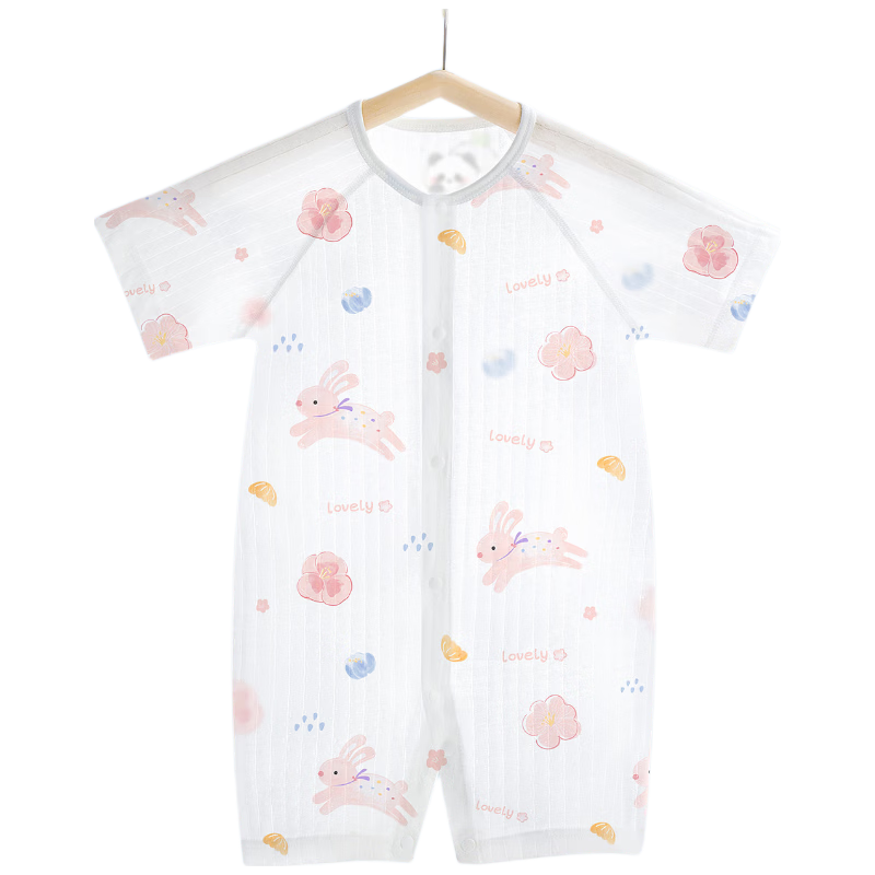 Aibedila Baby Clothes Summer Thin Newborn Infant Sleepwear Outing Boys Girls Air Conditioning Short Sleeve Summer Romper