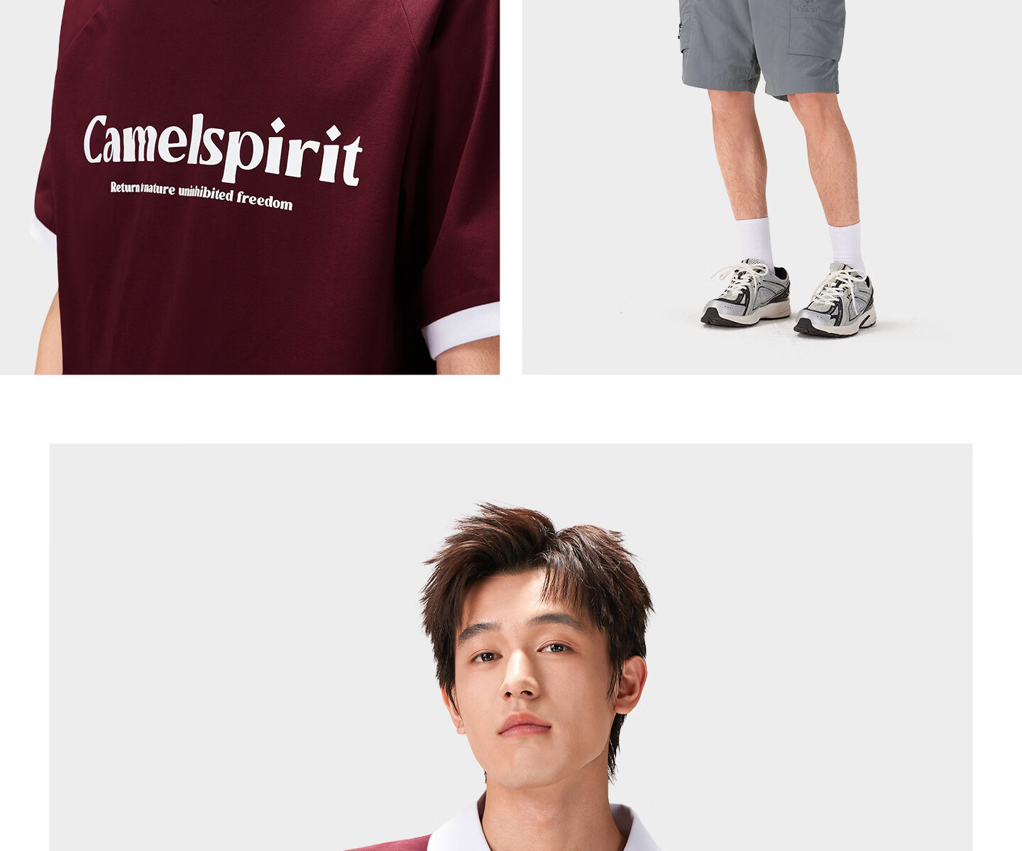 CAMEL [Three-Proof] Camel Outdoor Casual T-Shirt Unisex 26 Spring Summer Breathable Cotton T-Shirt Oil-Resistant Water-Repellent Shirt 46