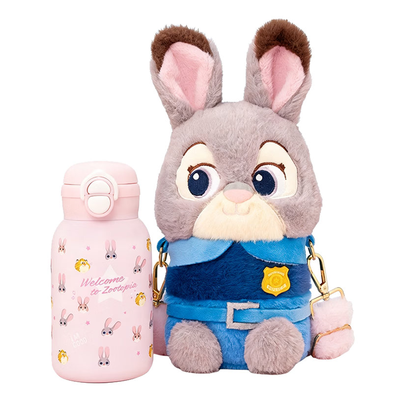 Disney Judy Plush Insulated Tumbler Zootopia 316 Stainless Steel Straw Birthday Gift for Girls 500ml