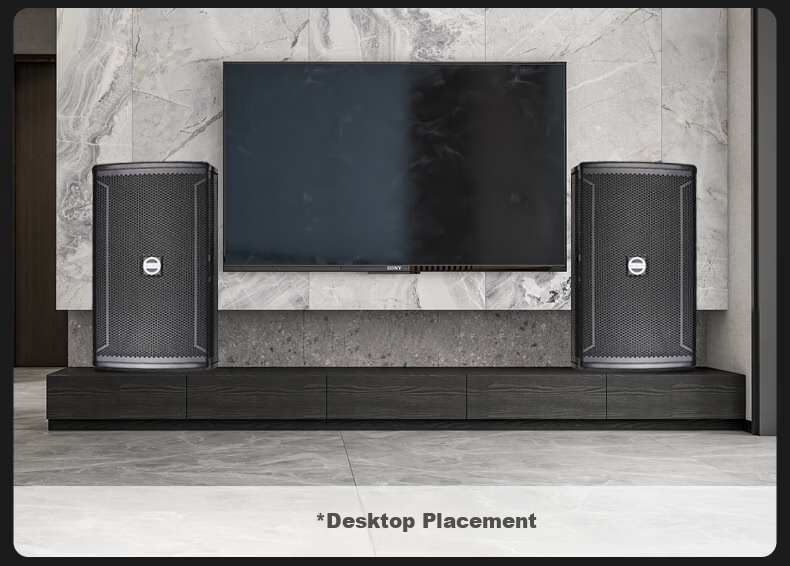 HYUNDAI Modern Home Theater KTV Passive Speaker 8-Inch Karaoke Home K-Singing Equipment Living Room Karaoke Speaker Card Speaker 10