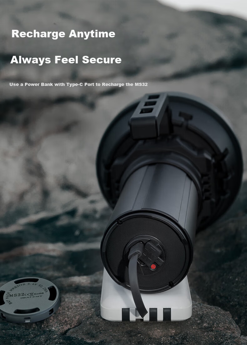 IMALENT MS32 High Brightness Flashlight 200000 Lumens Long Range Rechargeable Outdoor Adventure Search Emergency Rescue Tunnel Light 200000 Lumens 2