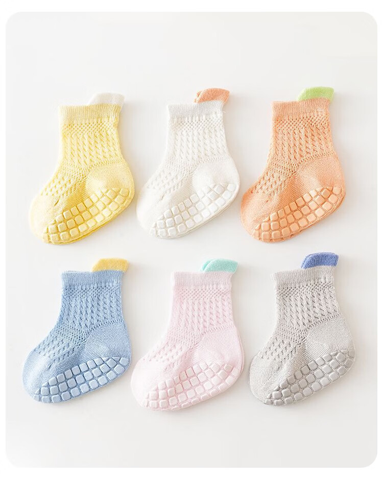 9i9 Baby Floor Socks Summer Thin Non-Slip Walking Socks Mesh Infant Socks Children's Mid-Calf Socks Newborn 0-1 Year 8