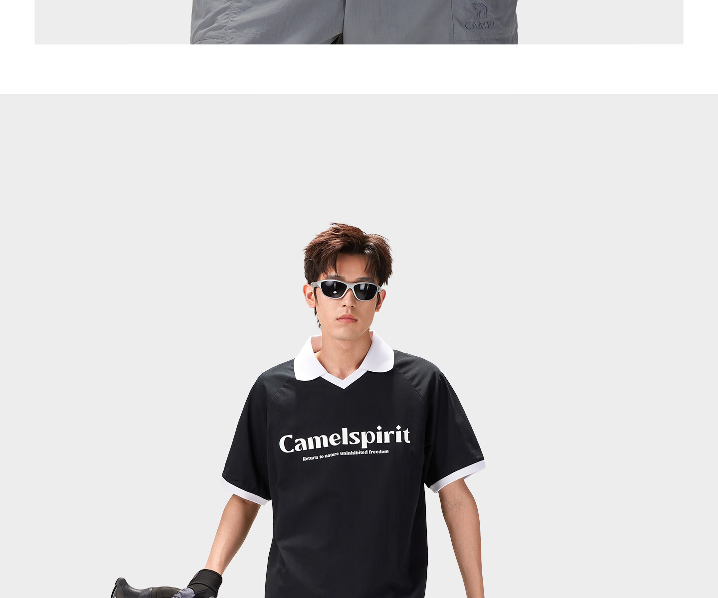 CAMEL [Three-Proof] Camel Outdoor Casual T-Shirt Unisex 26 Spring Summer Breathable Cotton T-Shirt Oil-Resistant Water-Repellent Shirt 48