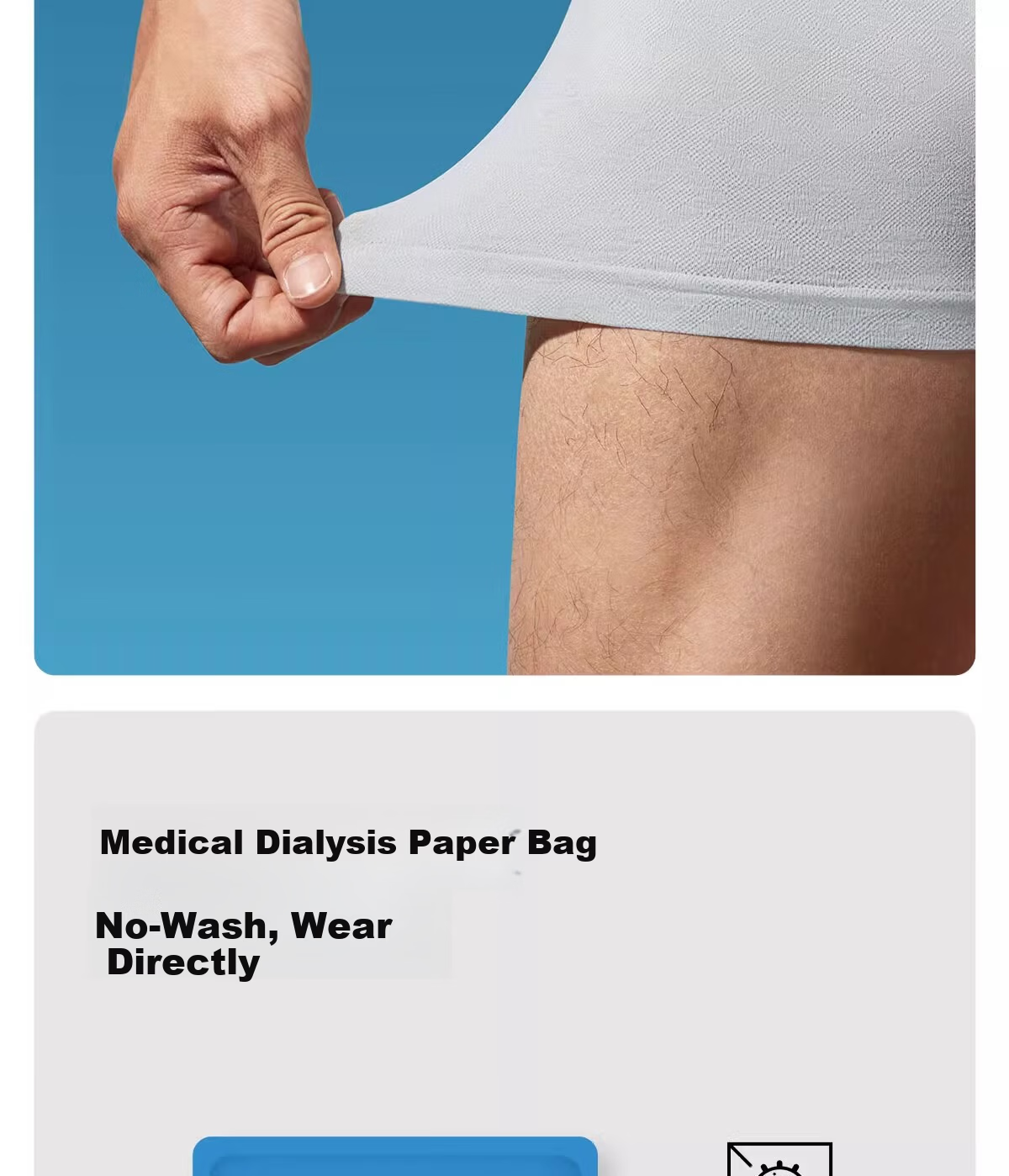 BADIGAO Disposable Men's Boxer Briefs Integrated Weave Sterilized Travel Antibacterial Plus Size Four-Corner Daily Use Wash-Free Shorts 12