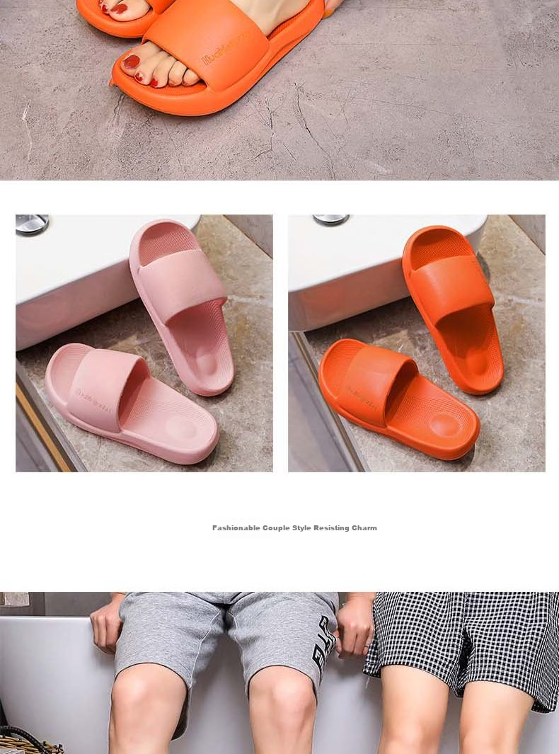 Huamei Jianbu Thick Sole Slippers Home Shower Bathroom Outdoor Non-Slip All-Season Sandals HM8888 12