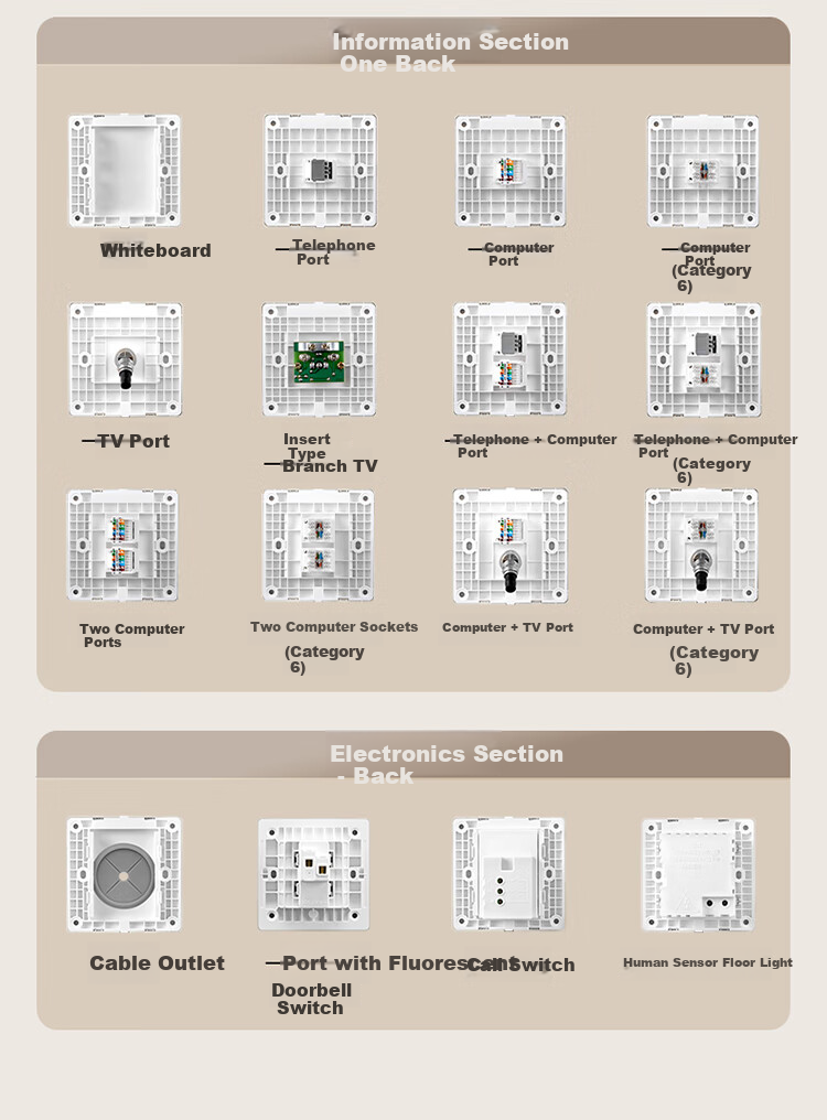 BULL Switch Socket G12 Skin-Feel Matte Cream Style 10A Five-Hole 10-Pack Set G12Z223S Milky White 9