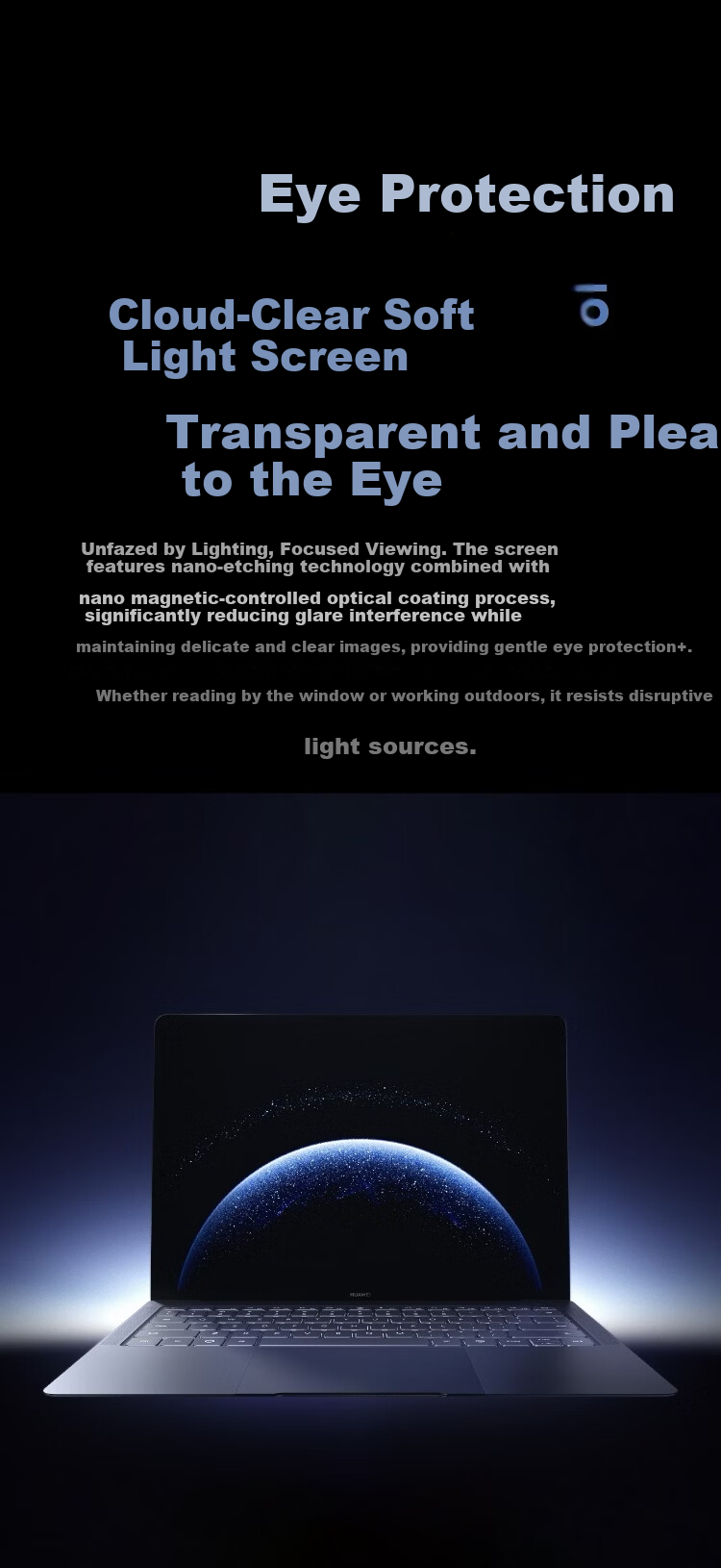 HUAWEI MateBook Pro Soft Light Edition Laptop, OLED Eye-Protecting Cloud Clear Soft Light Screen, HarmonyOS, 970g Ultra-Thin Long Battery Life, 32GB RAM, 1TB Storage, Xuanbai Color 8