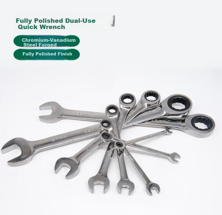 SATA 43226 Fully Polished Dual-Use Quick Wrench 46MM 1