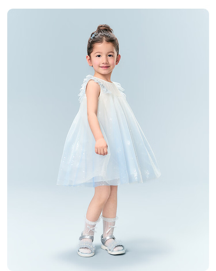 Balabala Kids Dress 2026 Summer New Girls Baby Dress Delicate Mesh Sweet Princess Dress Stylish 19