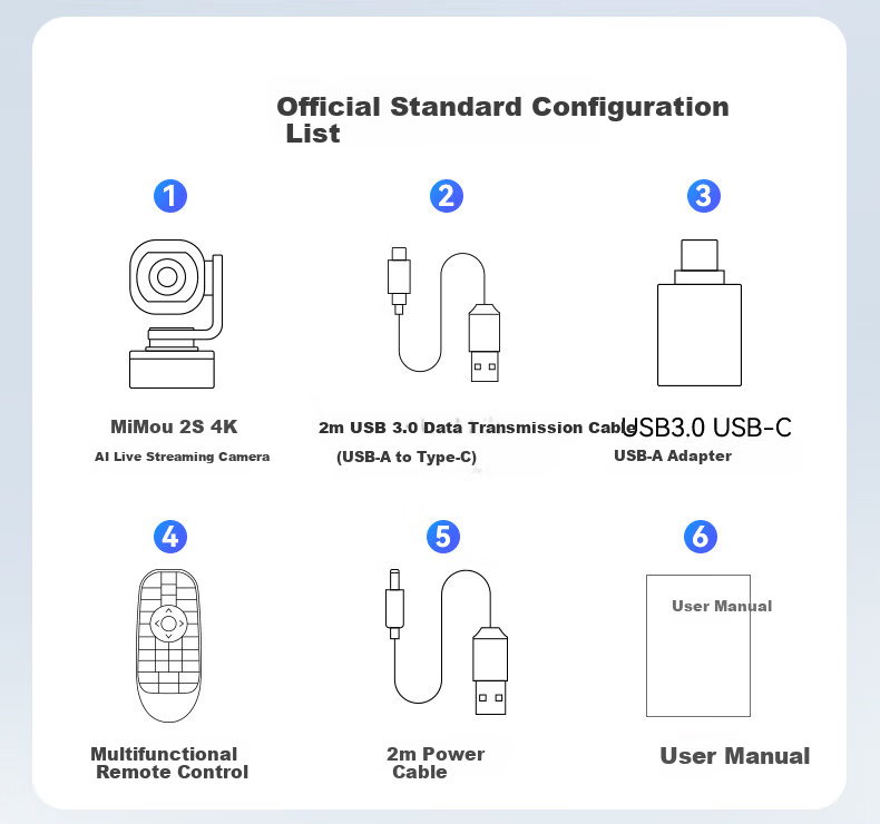 CoolHiMi MiEye 2S Ultra HD 4K AI Live Streaming Camera Smart PTZ Tracking for E-commerce Entertainment Broadcasting Meeting Online Classes Computer Mobile Host with Built-in Microphone 21