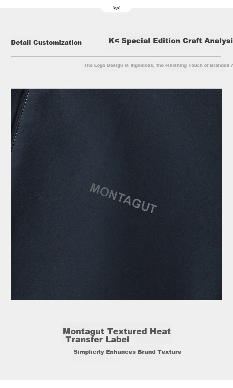 MONTAGUT Men's Jacket Hooded Removable Mulberry Silk Modal Autumn Water-Repellent Wrinkle-Free Windbreaker 9