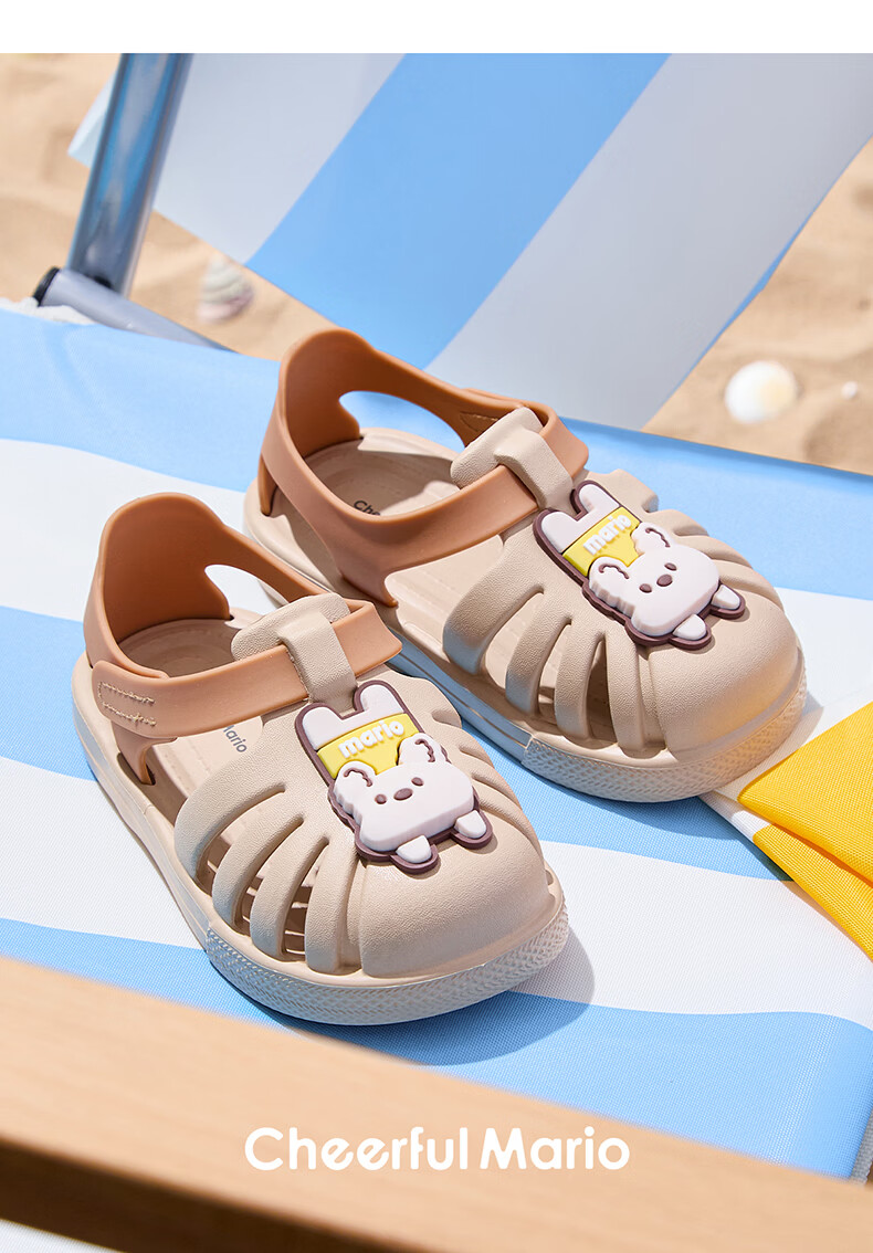 Cheerful Mario 2026 New Kids Open-Toe Sandals Girls Summer Breathable Baby Toddler Bath Shoes Boys 1-3 Years Beach Sandals 13