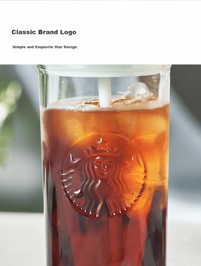 Starbucks Mint Green Series Triangular Glass Straw Cup 473ml Coffee Tea Water Cup Women's Day Gift 4
