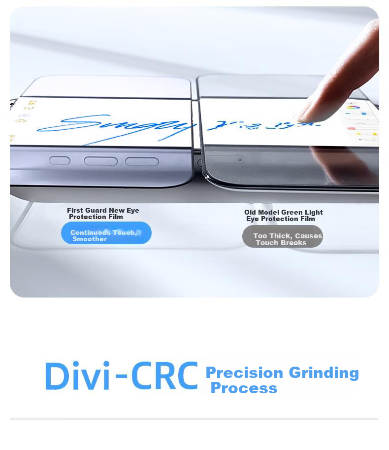 DIVI Strong Blue Light Protection Deep Eye Care Tempered Glass Screen Protector for iPhone 17 Pro, HD Anti-Blue Light, Anti-Fingerprint, 2-Pack 9