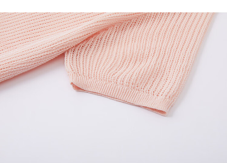 Demana [Breathable Tencel] Summer Elegant V-Neck Hollow Jacquard Slim Fit Short Sleeve Knit Top for Women Premium 17