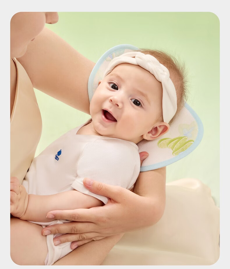 Babycare Cooling Arm Mat Baby Carrier Pad Infant Nursing Arm Cushion Breathable Arm Pillow Guava Green Grape 28*15cm 20