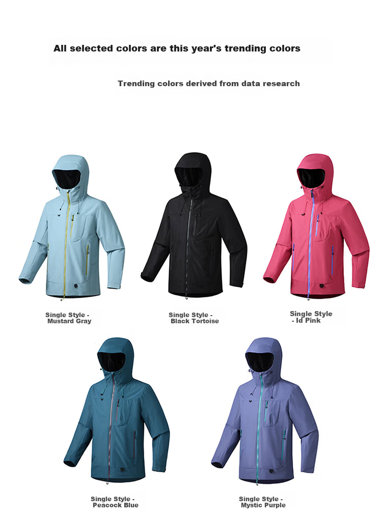 JEEP SPIRIT Outdoor 3-in-1 Waterproof Windproof Hiking Jacket Autumn Winter Couple Mountain Climbing Coat Men Secret Purple M 25