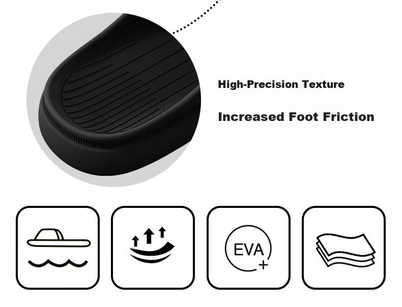 MEXICAN Unisex Surgical Room Slippers Indoor Home Use Non-Slip Antibacterial Bathroom Shower Sandals Black Size 46-47 5