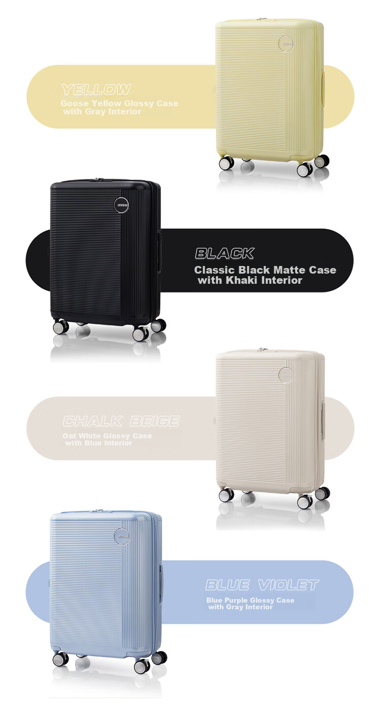 AMERICAN TOURISTER Luggage, 20-Inch Expandable Suitcase with Handle, PC Material Password Lock, Compact Travel Case, UA4 Oatmeal White 4