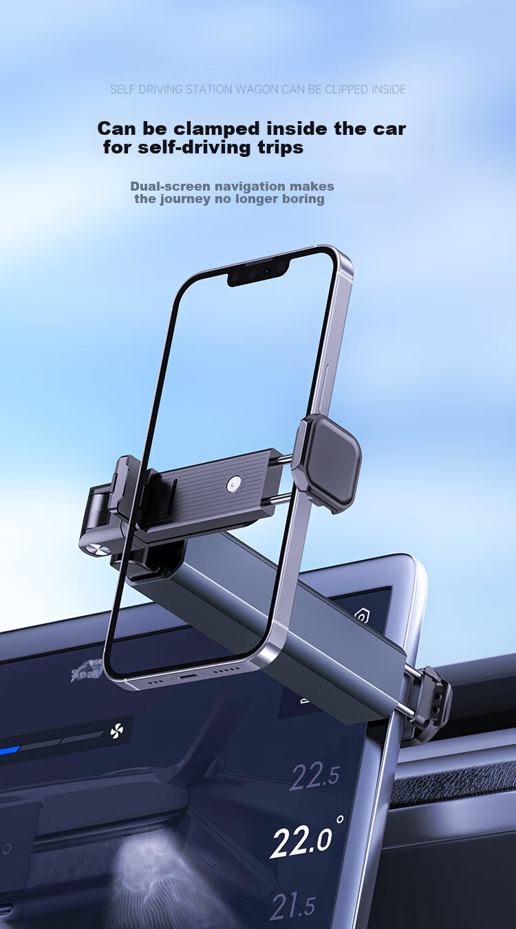 Leledi High-Speed Train Airplane Travel Car Phone Holder Portable 360-Degree Rotating Stand Frost Silver - Travel Stand 4