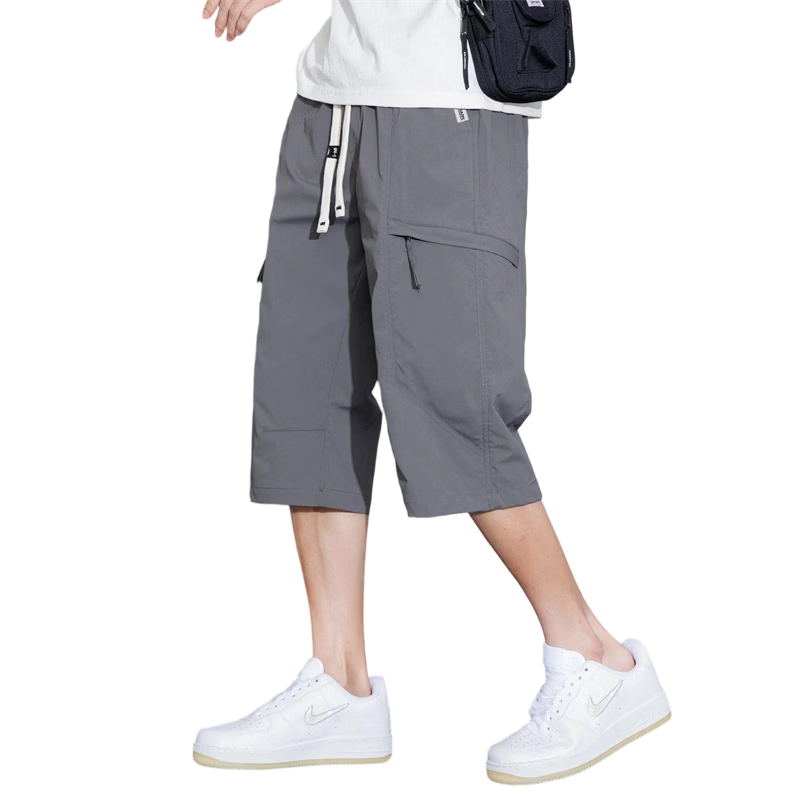 MARK FAIRWHALE Men's Summer Trendy Multi-Pocket Cargo Shorts Quick-Dry Breathable Sports Casual Pants
