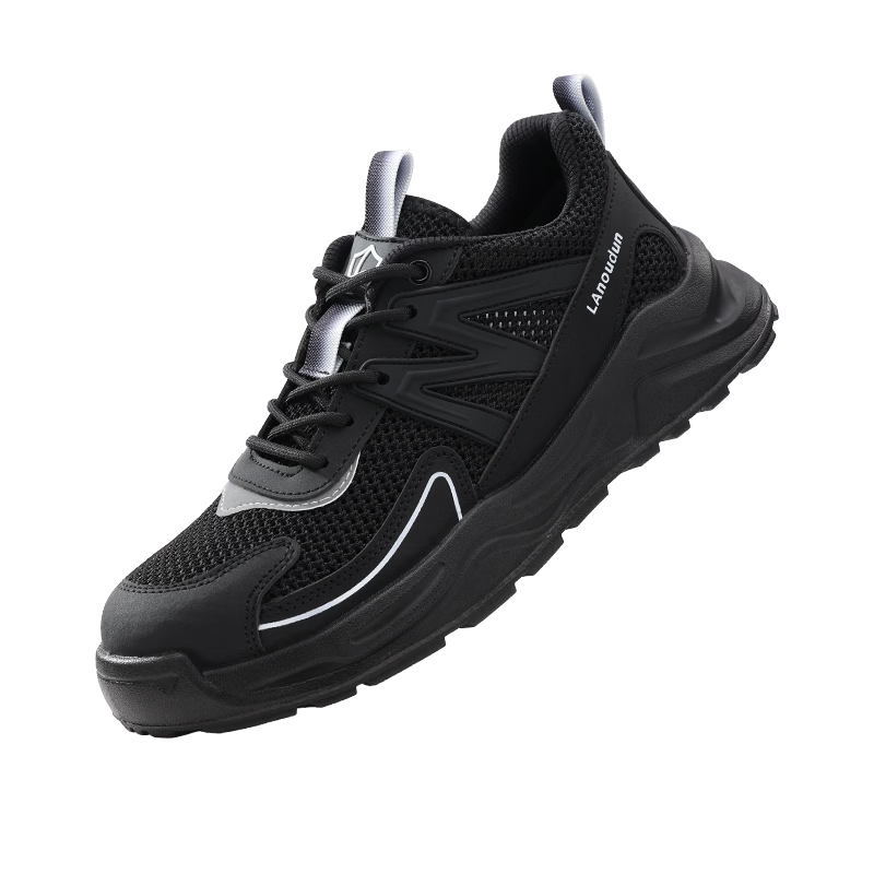 BlueOwl Shield Men's Summer Breathable Ultra-Light Comfortable Anti-Smash Steel Toe Anti-Puncture Work Shoes DL213T Size 43