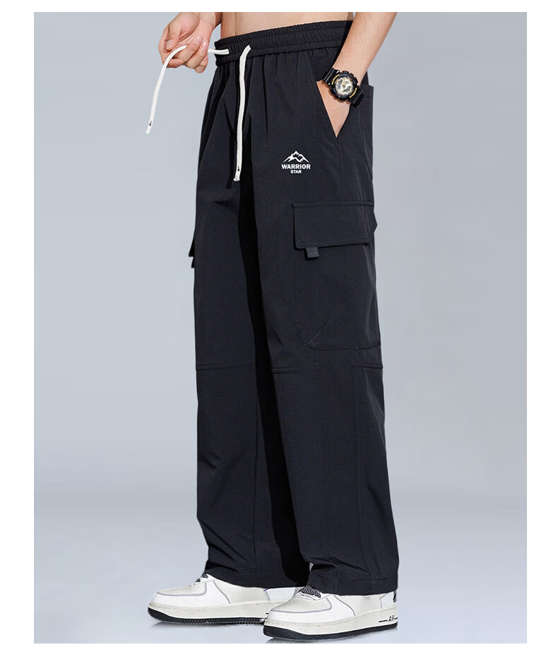 Warrior Men's Outdoor Windproof Waterproof Cargo Pants Straight Loose Casual Hiking Trousers 5