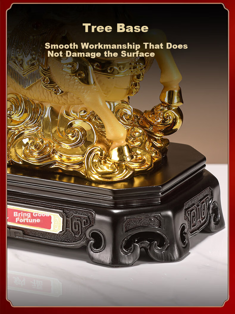 Lizhi Yuan Wealth-Attracting Qilin Figurine Ornament Office Desktop Decoration Living Room Cashier Desk Lucky Charm 9