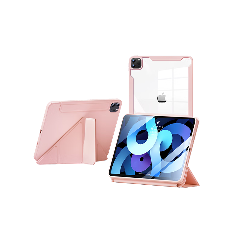 Shanmo Magnetic Detachable Transparent Acrylic Case for iPad Air 8/7/6 11-inch 2024/2025/2026 Models M4/M3 Compatible Purple