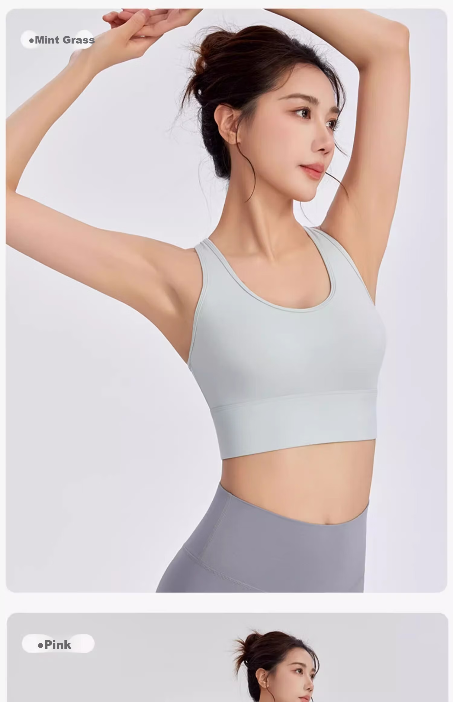 NEVER ME Sports Bra, Shock-Absorbing, High-Impact Fitness Training Yoga Sports Vest with Chest Pads, Beautiful Back Design, Side Support, White 13