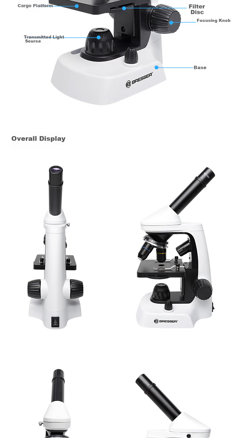 Bresser Microscope Children's Biological Experiment Stereoscopic Optical Set 2000x HD Magnification 14